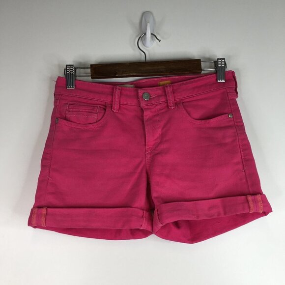 Pilcro and the Letterpress Stet Fit Cuffed Pink Shorts Size 25 - Picture 2 of 11